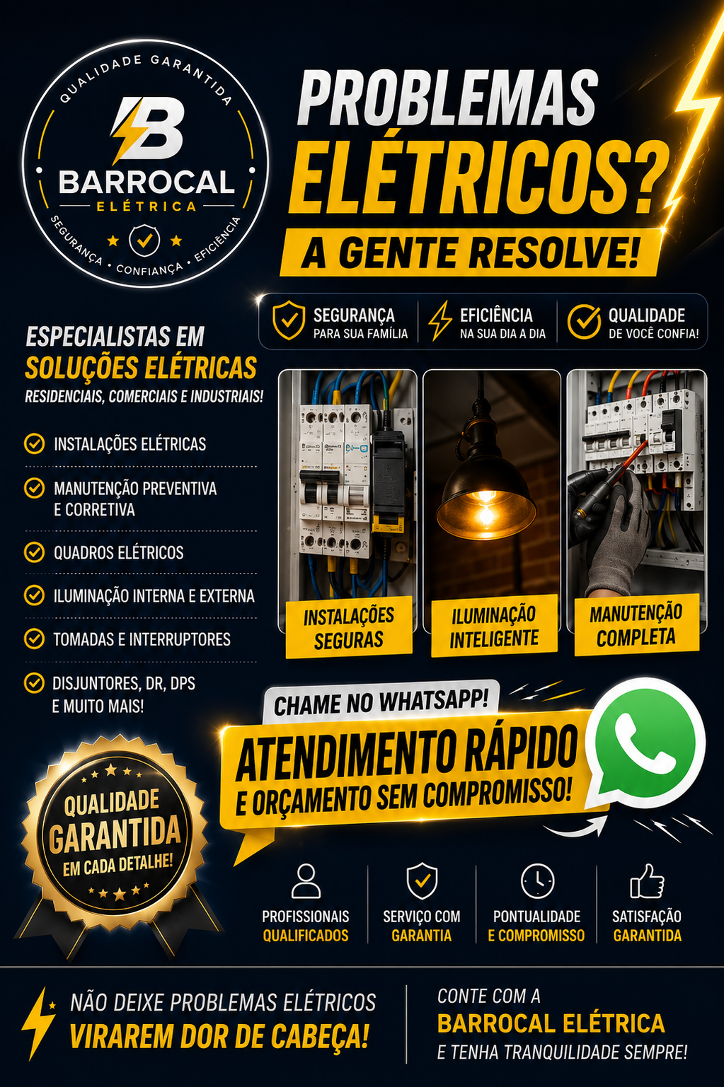 Problemas elétricos? A gente resolve